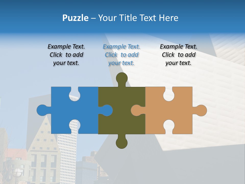 Unique Angles Of Buildings From The Denver Cultural Arts Center. PowerPoint Template