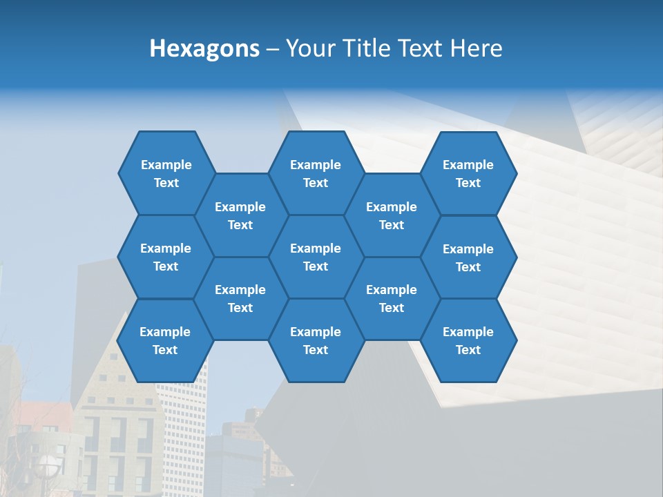 Unique Angles Of Buildings From The Denver Cultural Arts Center. PowerPoint Template