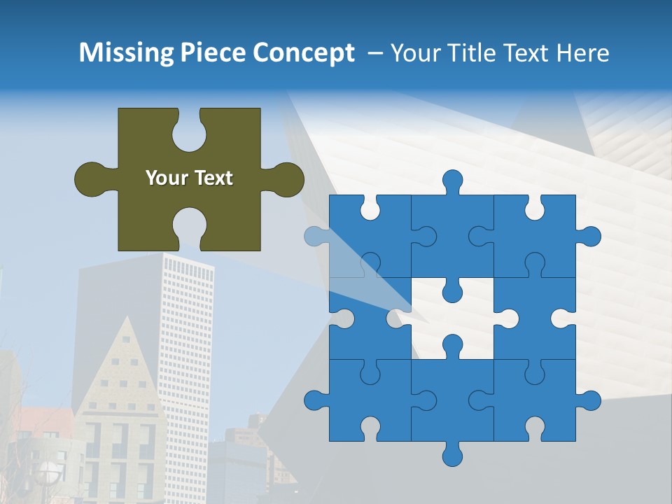 Unique Angles Of Buildings From The Denver Cultural Arts Center. PowerPoint Template