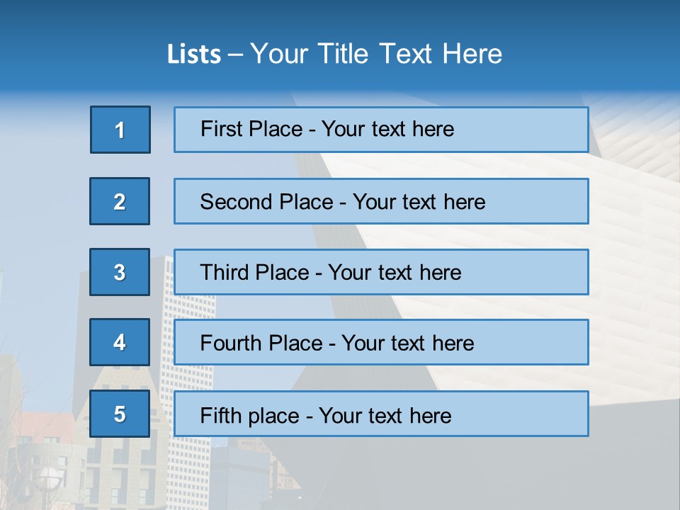 Unique Angles Of Buildings From The Denver Cultural Arts Center. PowerPoint Template
