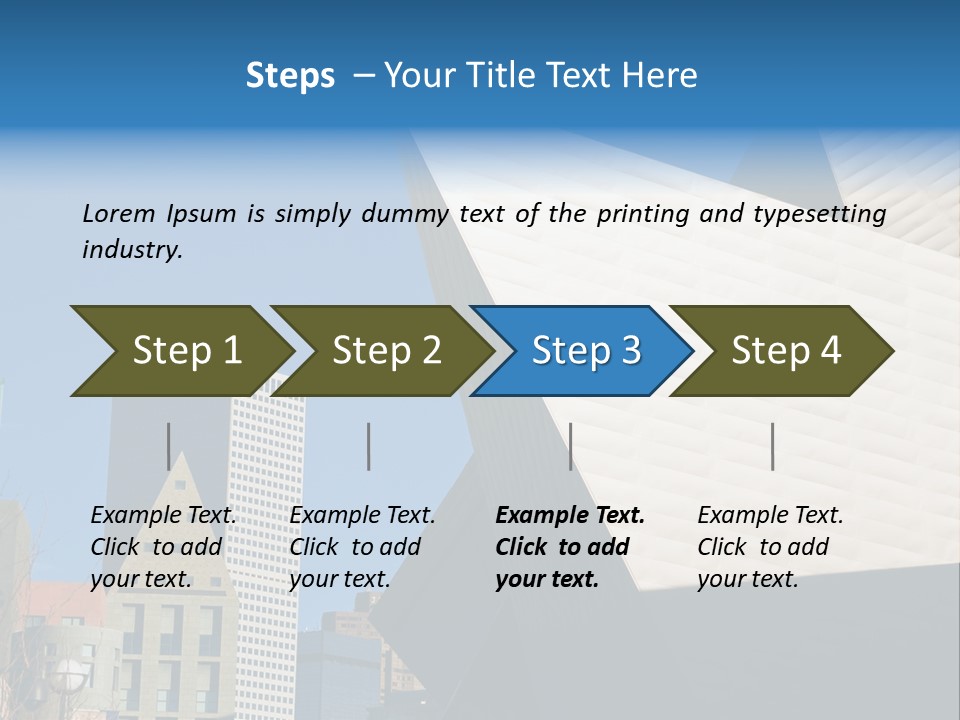 Unique Angles Of Buildings From The Denver Cultural Arts Center. PowerPoint Template