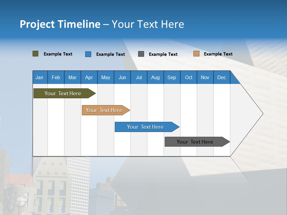 Unique Angles Of Buildings From The Denver Cultural Arts Center. PowerPoint Template