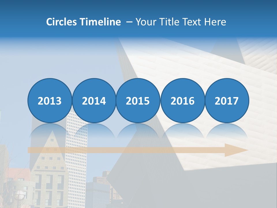 Unique Angles Of Buildings From The Denver Cultural Arts Center. PowerPoint Template