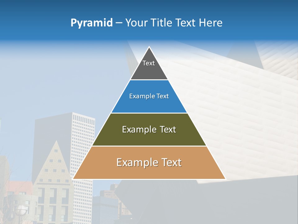 Unique Angles Of Buildings From The Denver Cultural Arts Center. PowerPoint Template