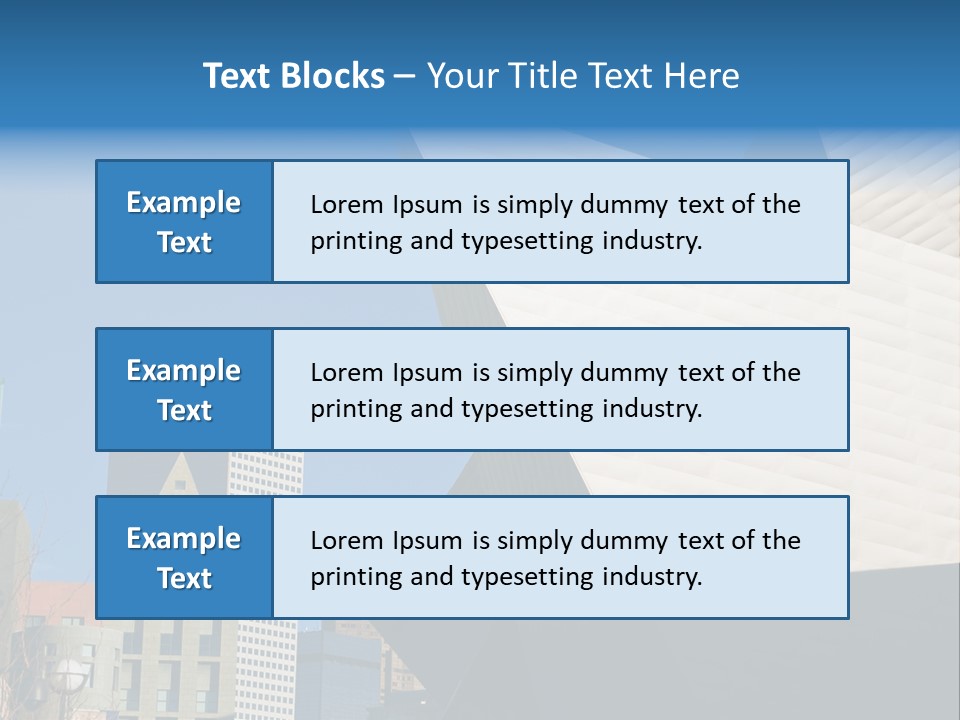 Unique Angles Of Buildings From The Denver Cultural Arts Center. PowerPoint Template