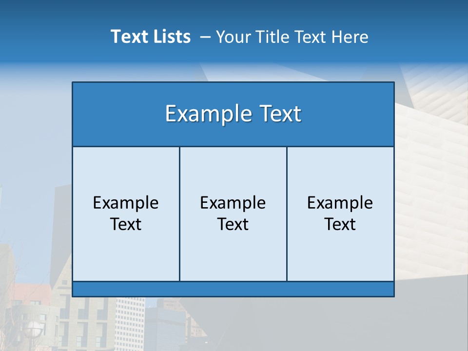 Unique Angles Of Buildings From The Denver Cultural Arts Center. PowerPoint Template