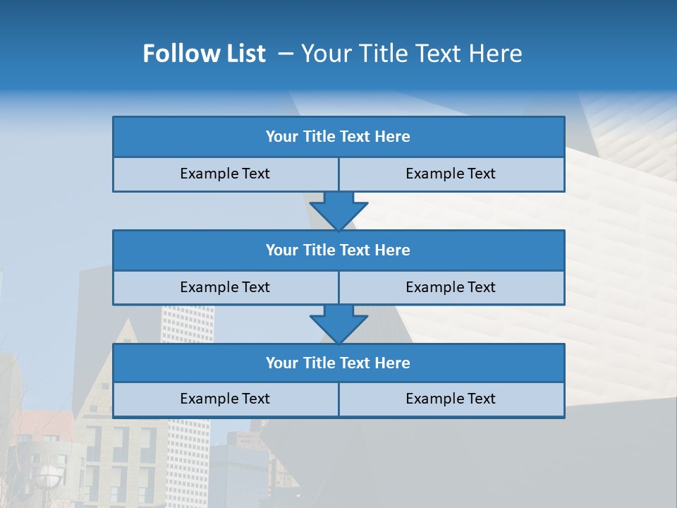 Unique Angles Of Buildings From The Denver Cultural Arts Center. PowerPoint Template