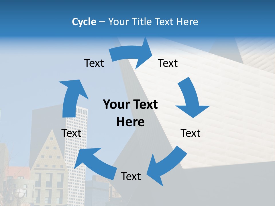 Unique Angles Of Buildings From The Denver Cultural Arts Center. PowerPoint Template