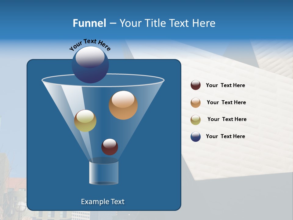 Unique Angles Of Buildings From The Denver Cultural Arts Center. PowerPoint Template