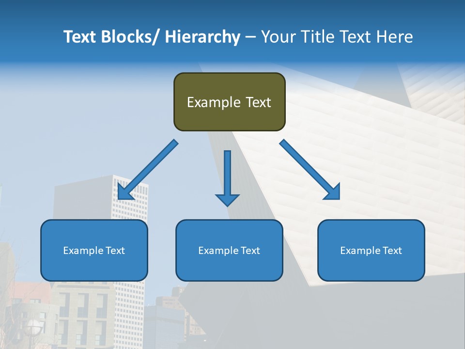 Unique Angles Of Buildings From The Denver Cultural Arts Center. PowerPoint Template