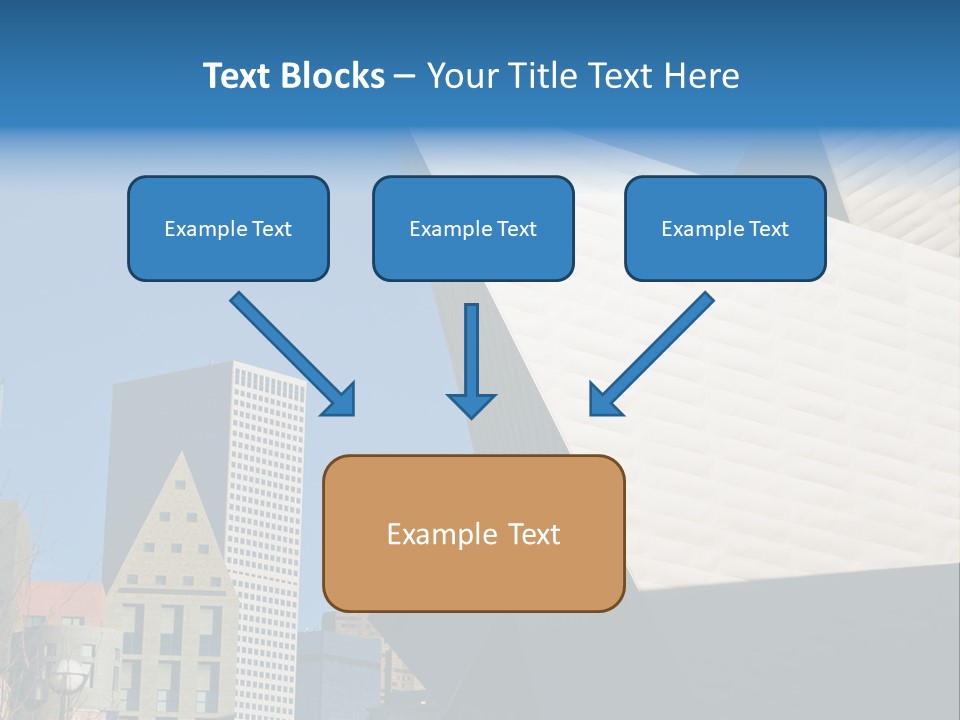 Unique Angles Of Buildings From The Denver Cultural Arts Center. PowerPoint Template