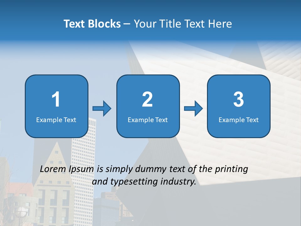Unique Angles Of Buildings From The Denver Cultural Arts Center. PowerPoint Template