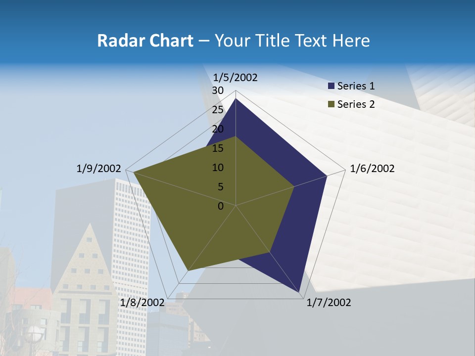 Unique Angles Of Buildings From The Denver Cultural Arts Center. PowerPoint Template
