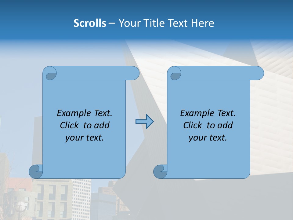 Unique Angles Of Buildings From The Denver Cultural Arts Center. PowerPoint Template