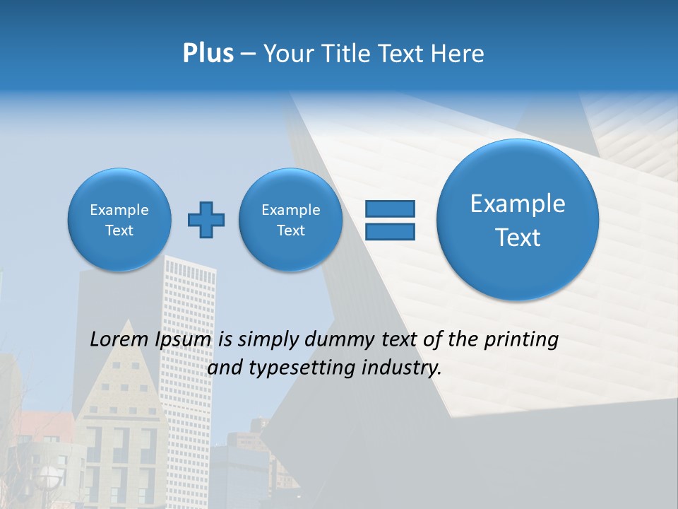 Unique Angles Of Buildings From The Denver Cultural Arts Center. PowerPoint Template
