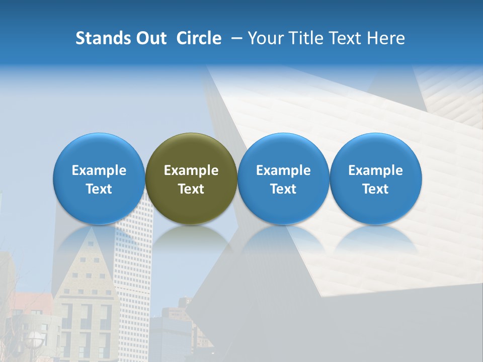 Unique Angles Of Buildings From The Denver Cultural Arts Center. PowerPoint Template