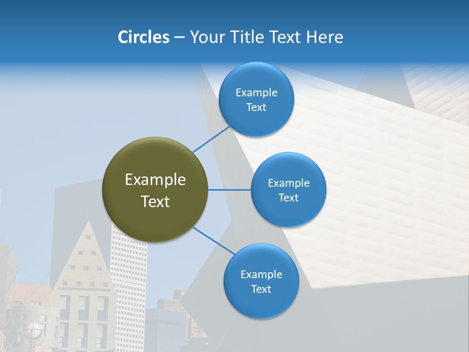 Unique Angles Of Buildings From The Denver Cultural Arts Center. PowerPoint Template