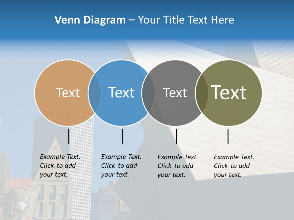 Unique Angles Of Buildings From The Denver Cultural Arts Center. PowerPoint Template