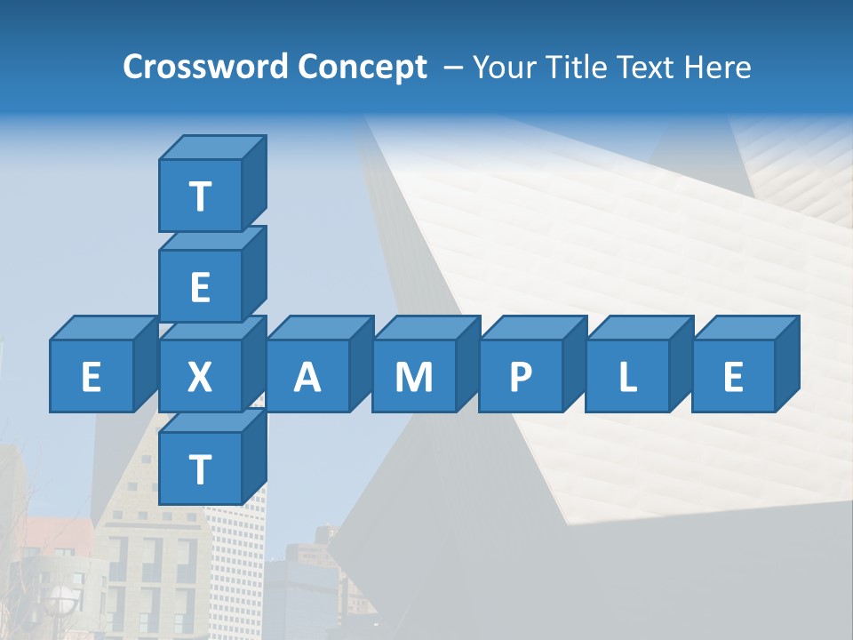 Unique Angles Of Buildings From The Denver Cultural Arts Center. PowerPoint Template