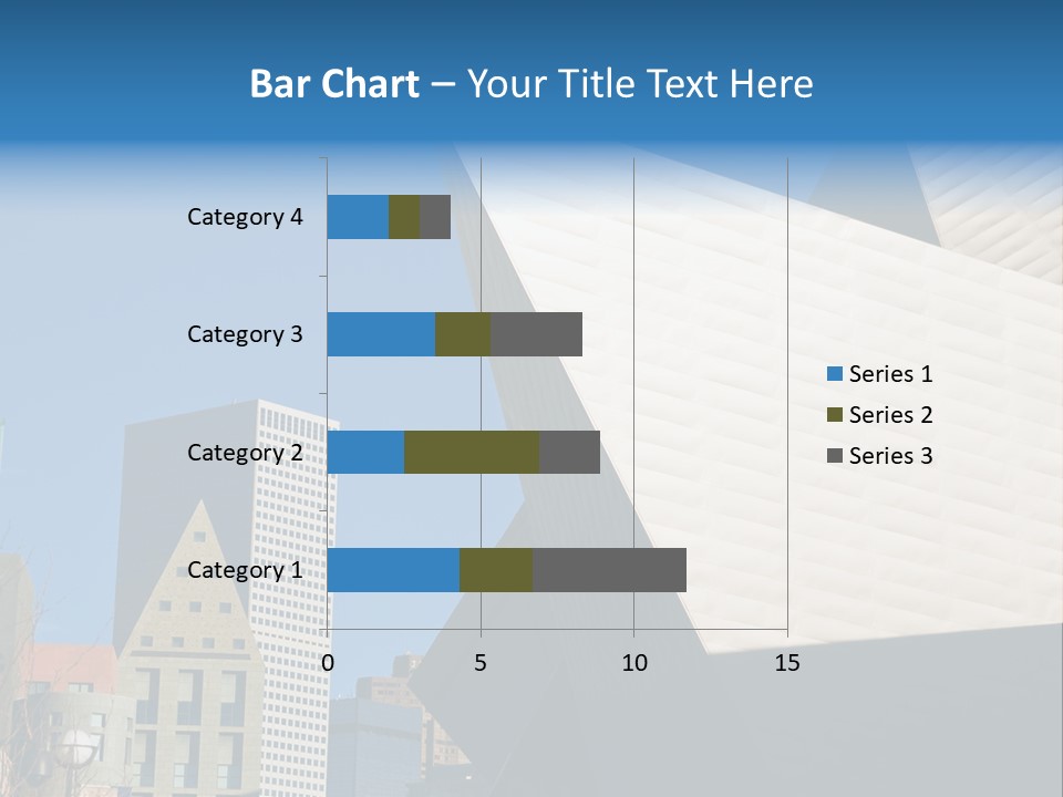 Unique Angles Of Buildings From The Denver Cultural Arts Center. PowerPoint Template