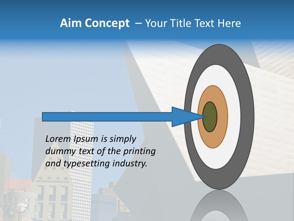 Unique Angles Of Buildings From The Denver Cultural Arts Center. PowerPoint Template