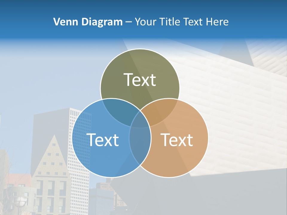 Unique Angles Of Buildings From The Denver Cultural Arts Center. PowerPoint Template