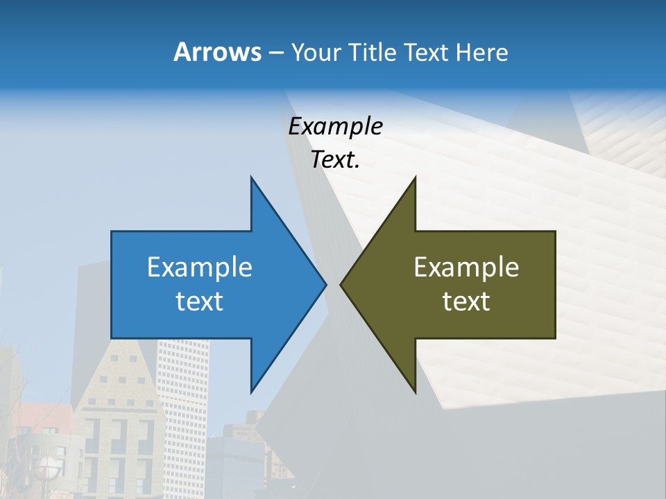 Unique Angles Of Buildings From The Denver Cultural Arts Center. PowerPoint Template