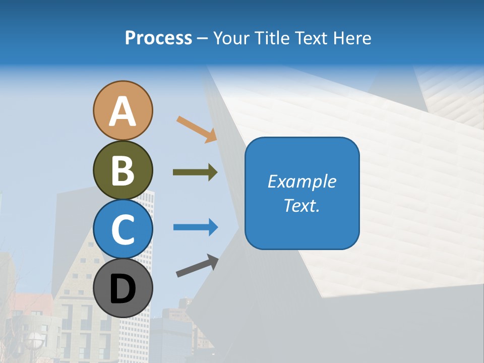 Unique Angles Of Buildings From The Denver Cultural Arts Center. PowerPoint Template