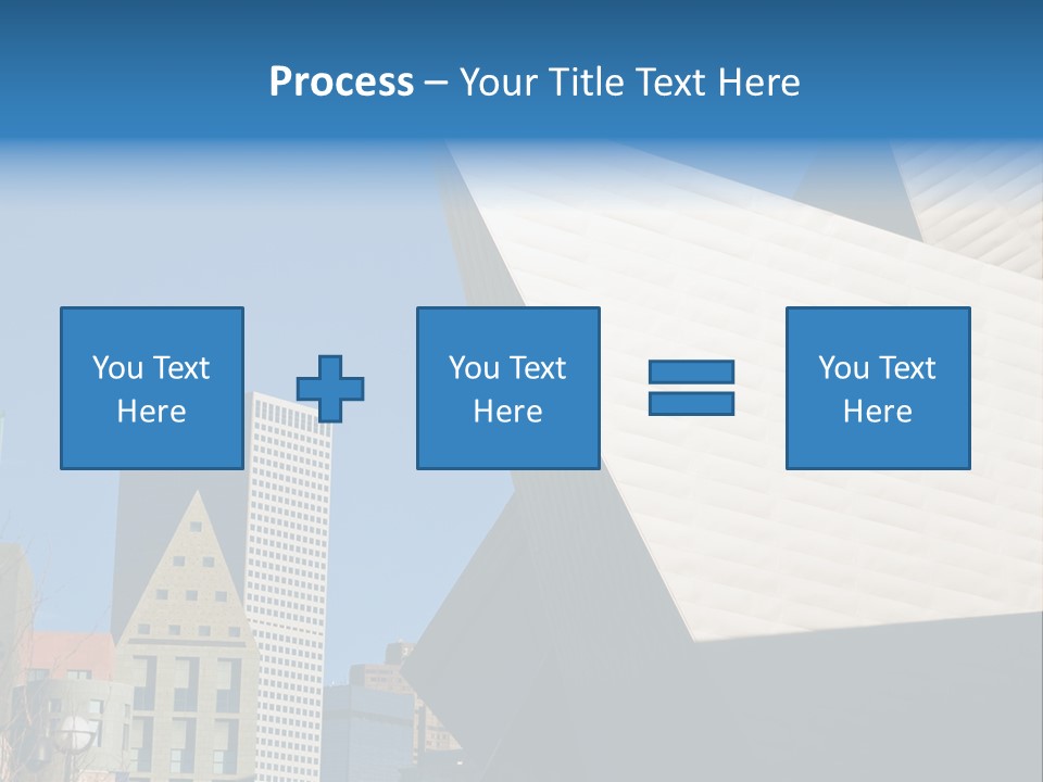 Unique Angles Of Buildings From The Denver Cultural Arts Center. PowerPoint Template