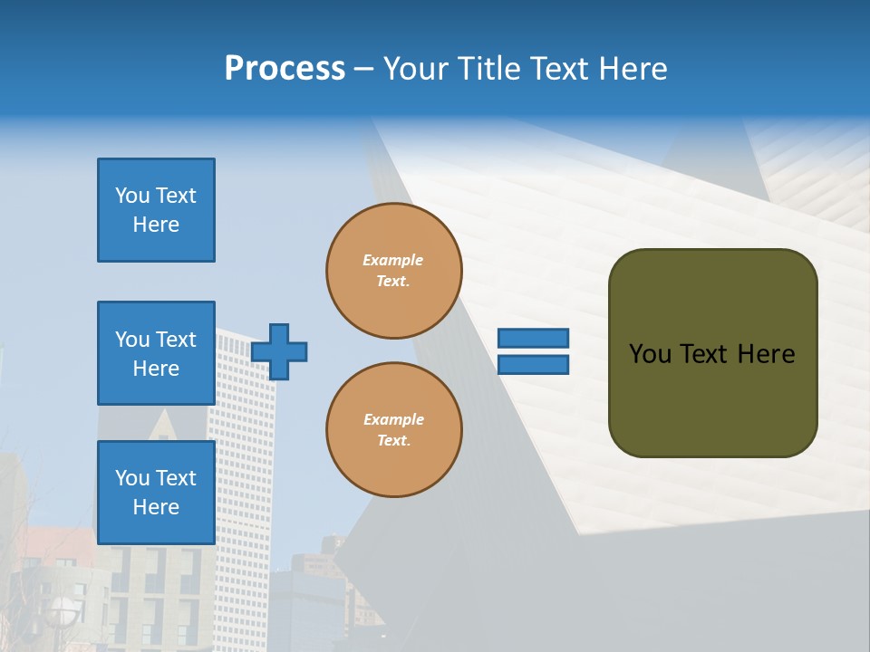 Unique Angles Of Buildings From The Denver Cultural Arts Center. PowerPoint Template