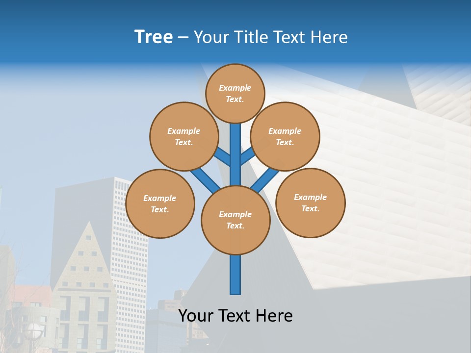 Unique Angles Of Buildings From The Denver Cultural Arts Center. PowerPoint Template