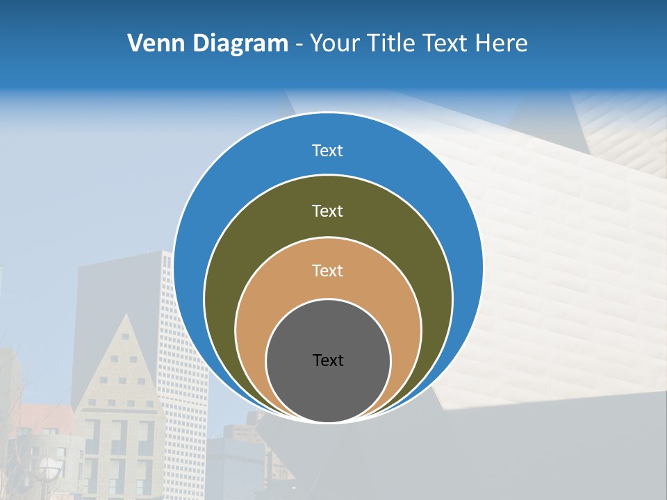 Unique Angles Of Buildings From The Denver Cultural Arts Center. PowerPoint Template