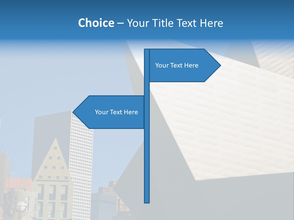 Unique Angles Of Buildings From The Denver Cultural Arts Center. PowerPoint Template