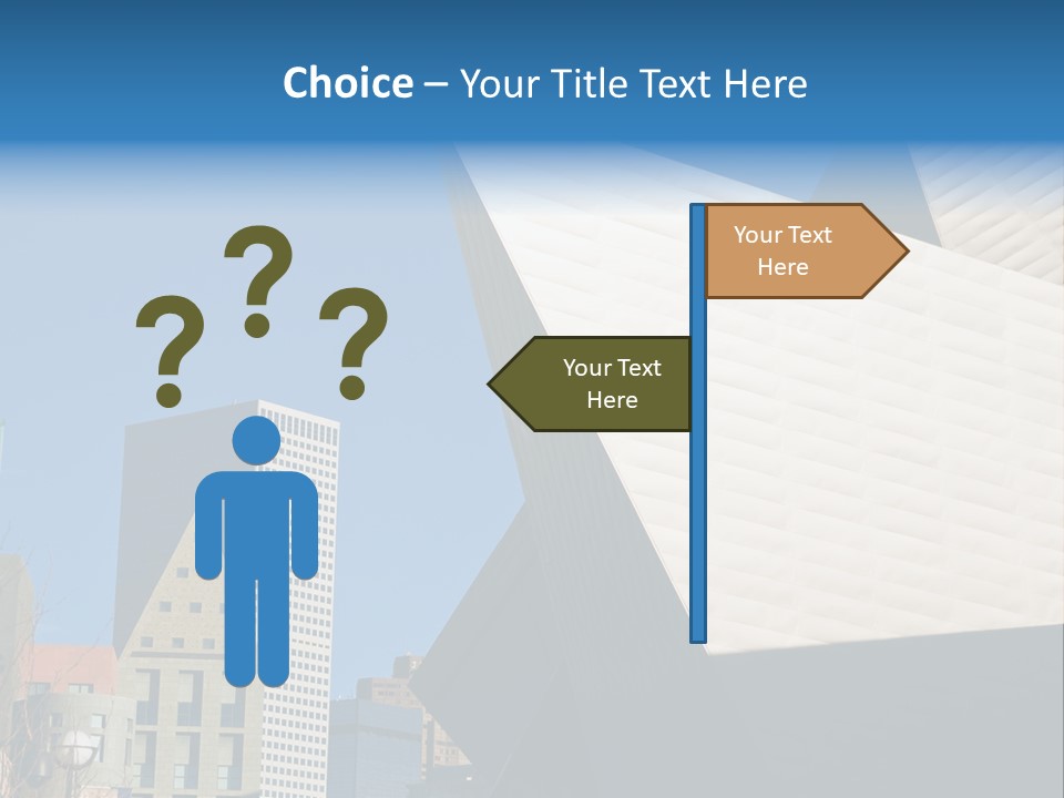 Unique Angles Of Buildings From The Denver Cultural Arts Center. PowerPoint Template