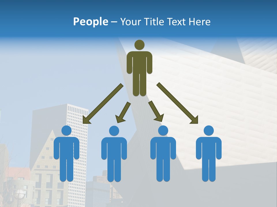 Unique Angles Of Buildings From The Denver Cultural Arts Center. PowerPoint Template