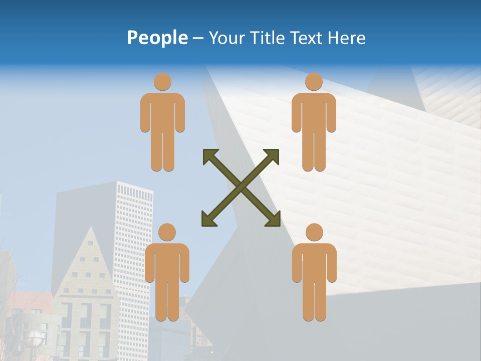 Unique Angles Of Buildings From The Denver Cultural Arts Center. PowerPoint Template