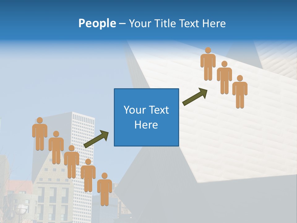 Unique Angles Of Buildings From The Denver Cultural Arts Center. PowerPoint Template