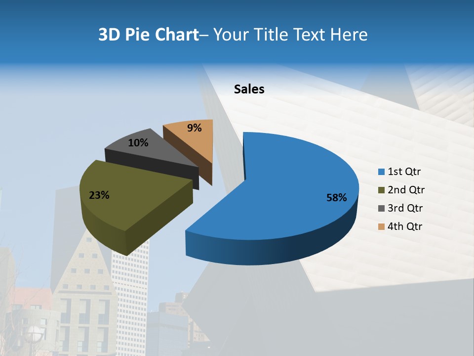 Unique Angles Of Buildings From The Denver Cultural Arts Center. PowerPoint Template
