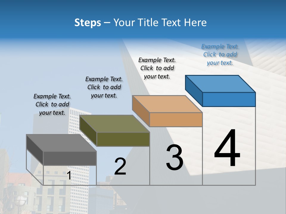 Unique Angles Of Buildings From The Denver Cultural Arts Center. PowerPoint Template