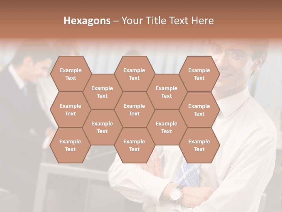 Portrait Of Successful Businessman And Business Team At Office Meeting PowerPoint Template