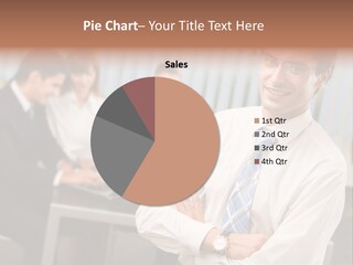 Portrait Of Successful Businessman And Business Team At Office Meeting PowerPoint Template