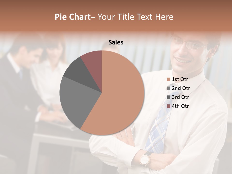 Portrait Of Successful Businessman And Business Team At Office Meeting PowerPoint Template