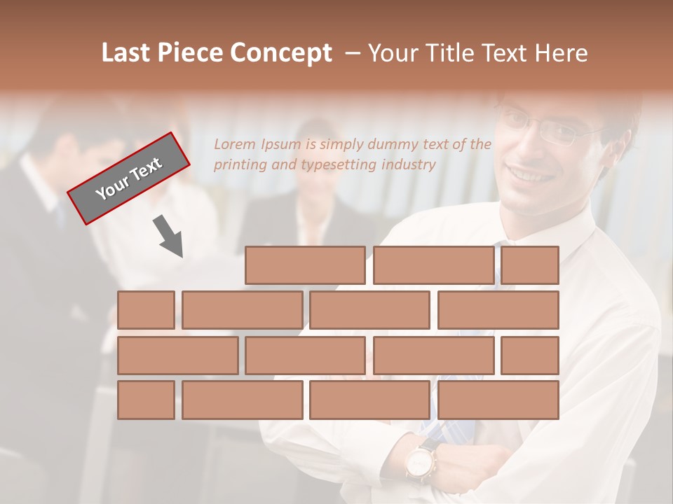 Portrait Of Successful Businessman And Business Team At Office Meeting PowerPoint Template