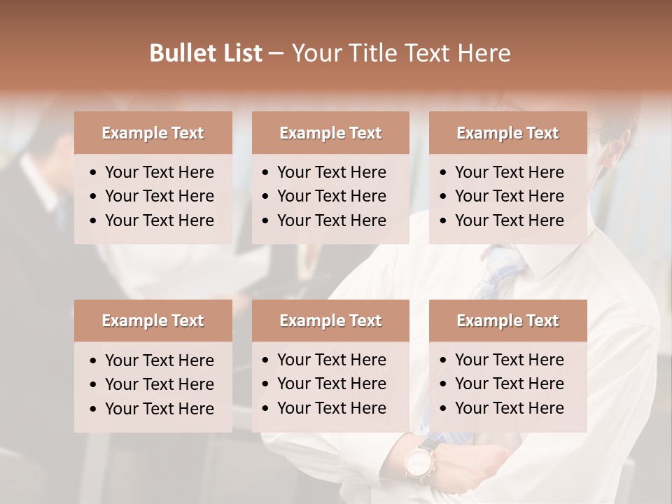 Portrait Of Successful Businessman And Business Team At Office Meeting PowerPoint Template