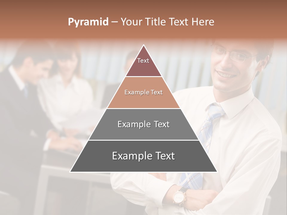 Portrait Of Successful Businessman And Business Team At Office Meeting PowerPoint Template