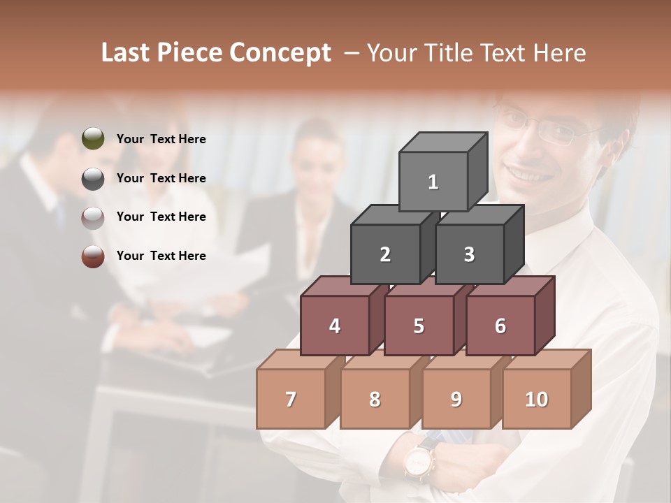 Portrait Of Successful Businessman And Business Team At Office Meeting PowerPoint Template