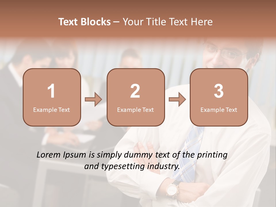 Portrait Of Successful Businessman And Business Team At Office Meeting PowerPoint Template