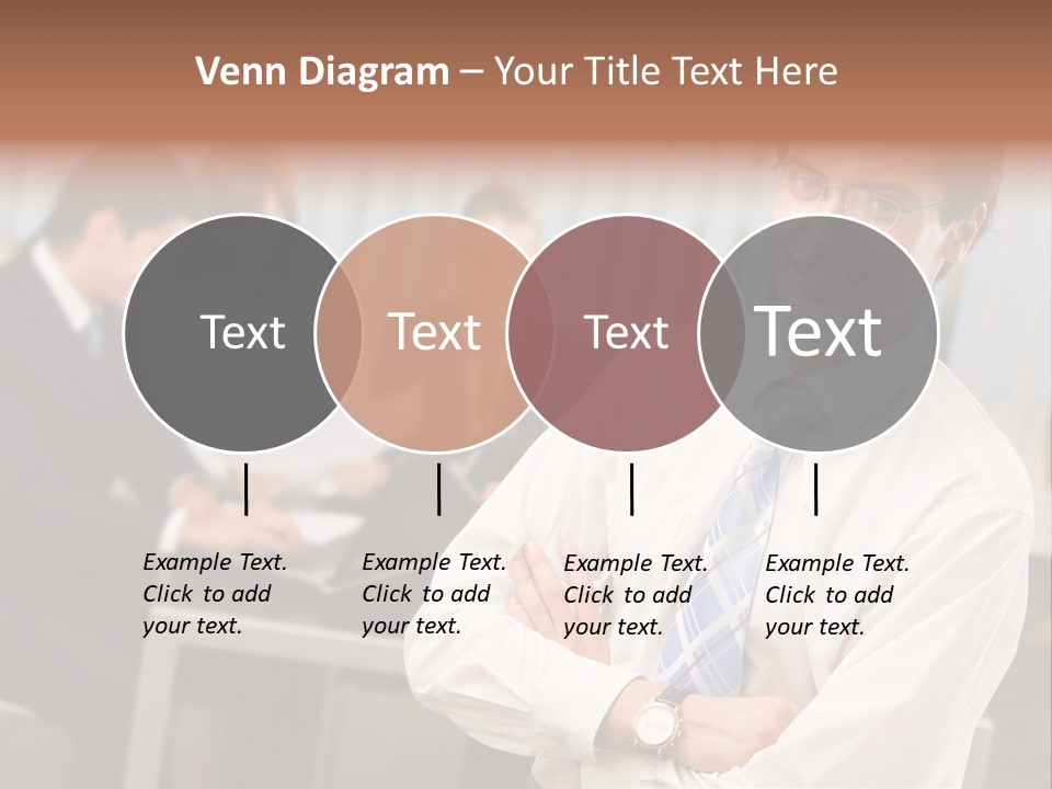 Portrait Of Successful Businessman And Business Team At Office Meeting PowerPoint Template