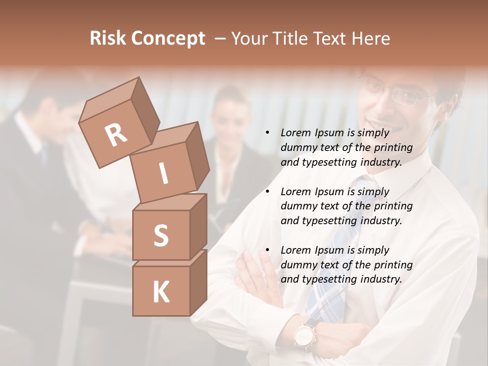 Portrait Of Successful Businessman And Business Team At Office Meeting PowerPoint Template
