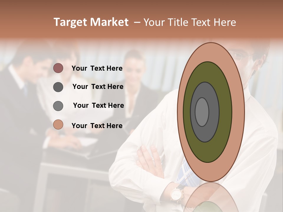 Portrait Of Successful Businessman And Business Team At Office Meeting PowerPoint Template